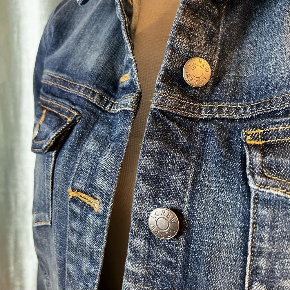 J. Crew Denim Blue Jean Jacket with Side Pockets Size S NWT